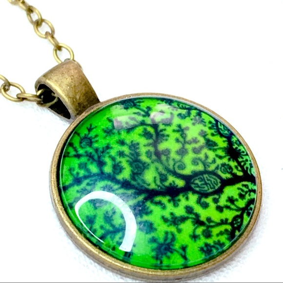 ❣️$25/3❣️ Green Tree of Life Pendant Necklace - Picture 5 of 8